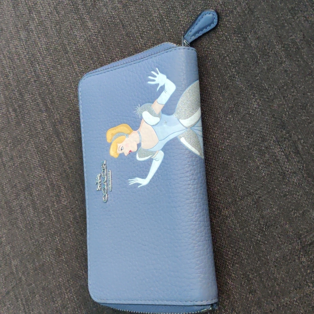 Coach Blue Cinderella Zip-Around Wallet - Picture 5 of 8